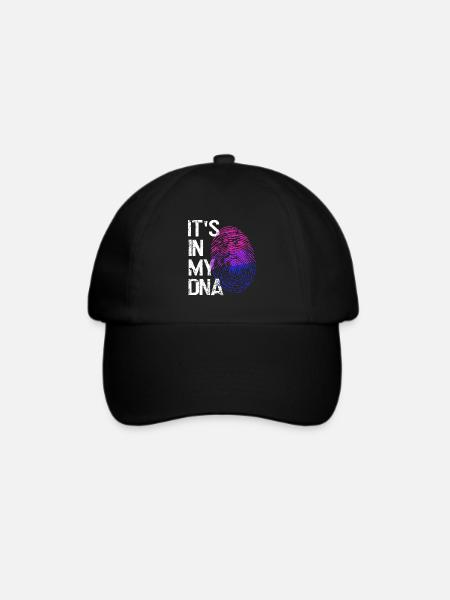 LGBTQ-Liebe in meiner DNA - Baseballkappe - Schwarz/Schwarz