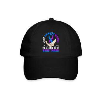 Ich habe rheumatoide Arthritis Autoimmunerkrankung - Baseballkappe - Schwarz/Schwarz - Vorne
