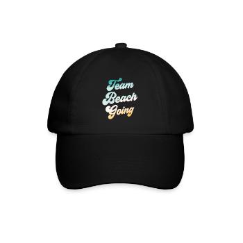 Team Beachgoing Strandurlaub Strand Strandgänger - Baseballkappe - Schwarz/Schwarz - Vorne