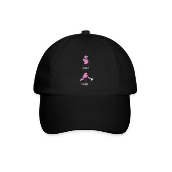 Yoga Flamingo inhale and exhale - Baseballkappe - Schwarz/Schwarz - Vorne