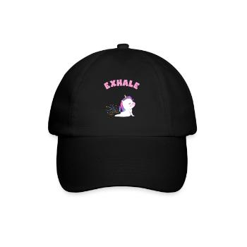 Yoga Einhorn inhale and exhale - Baseballkappe - Schwarz/Schwarz - Vorne