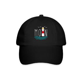 Moin Leuchtturm Norddeutschland - Baseballkappe - Schwarz/Schwarz - Vorne