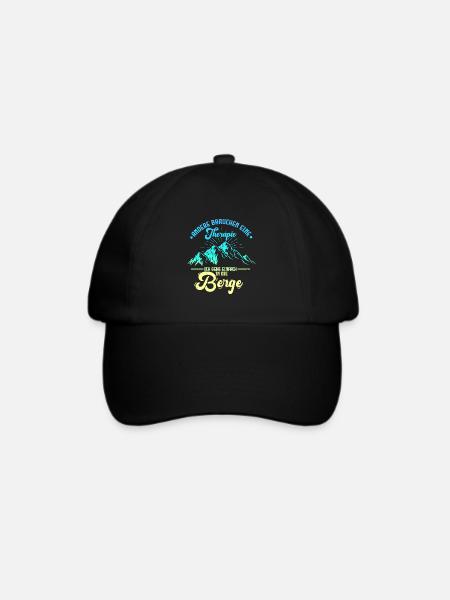 Berge Bergsteiger Urlaub Motiv Spruch Geschenk Wan - Baseballkappe - Schwarz/Schwarz