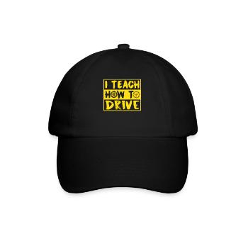 Ich Bringe Das Fahren Bei Fahrschule Fahrlehrer - Baseballkappe - Schwarz/Schwarz - Vorne