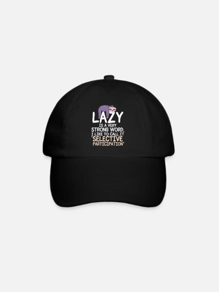 Faultier Liebhaber Faultier Geschenk - Baseballkappe - Schwarz/Schwarz