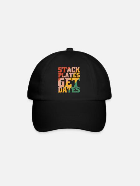 Stack Plates Get Dates 5 - Baseballkappe - Schwarz/Schwarz