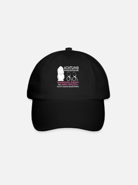 Wahnsinnige Krankenpflegerin - Baseballkappe - Schwarz/Schwarz