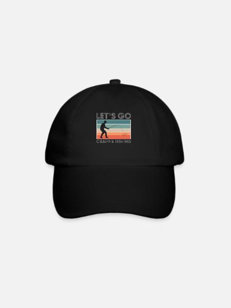 Lets Go Crappie Fishing - Baseballkappe - Schwarz/Schwarz