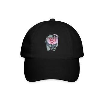 Lustiger Spruch für Weintrinker mit Weinflasche - Baseballkappe - Schwarz/Schwarz - Vorne