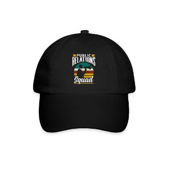 Public Relations Team PR Öffentlichkeitsarbeit - Baseballkappe - Schwarz/Schwarz - Vorne