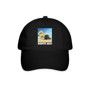Rente 2023 Strandpixel Kokosnuss Cocktail - Baseballkappe - Schwarz/Schwarz - Vorne
