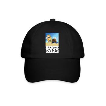 Rente 2023 Strandpixel Kokosnuss Cocktail - Baseballkappe - Schwarz/Schwarz - Vorne