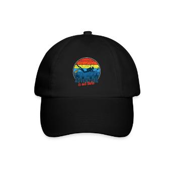 Taucher Tauchen Design Schnorcheln - Baseballkappe - Schwarz/Schwarz - Vorne