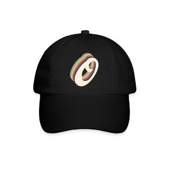 Buchstabe O - Baseballkappe - Schwarz/Schwarz - Vorne