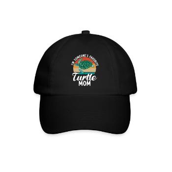 Schildkrötenbesitzer Geschenk Schildkrötenliebhaber - Baseballkappe - Schwarz/Schwarz - Vorne