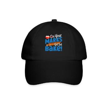 On Your Marks Get Set Bake! Baking Bakery Baker - Baseballkappe - Schwarz/Schwarz - Vorne