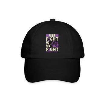 Ihr Fight My Fight Ribbon Epileptische Epilepsie - Baseballkappe - Schwarz/Schwarz - Vorne