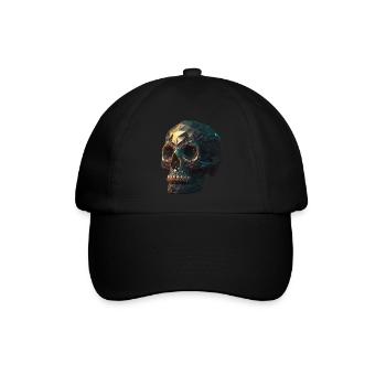 Kristallschädel Crystal Skull - Baseballkappe - Schwarz/Schwarz - Vorne
