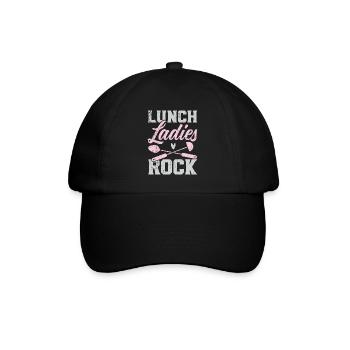 Lunch Ladies Rock Cafeteria Worker Cook Lunch Lady - Baseballkappe - Schwarz/Schwarz - Vorne