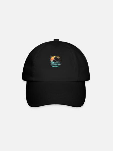 Philippinen Stilvoller Souvenirurlaub - Baseballkappe - Schwarz/Schwarz