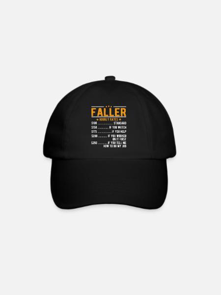 Faller Stundenlohn - Baseballkappe - Schwarz/Schwarz