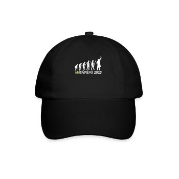 Abitur 2023 Abisapiens Abiturienten - Baseballkappe - Schwarz/Schwarz - Vorne