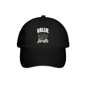 Value Investor Anleger Finanzier Investieren - Baseballkappe - Schwarz/Schwarz - Vorne