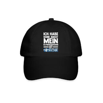 Ich habe keine Angst mein Schwiegersohn ist Griech - Baseballkappe - Schwarz/Schwarz - Vorne