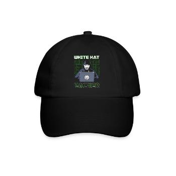 White Hat Hacker Hacking Programming Dark Net - Baseballkappe - Schwarz/Schwarz - Vorne