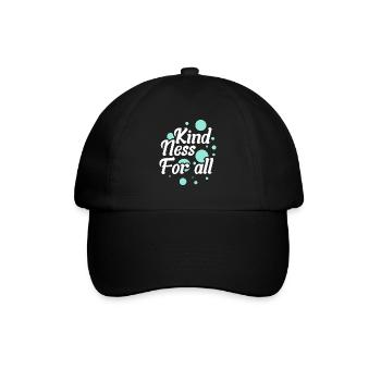 Kindness for all - Baseballkappe - Schwarz/Schwarz - Vorne