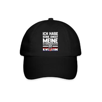 Ich habe keine Angst meine Schwiegertochter ist Kr - Baseballkappe - Schwarz/Schwarz - Vorne
