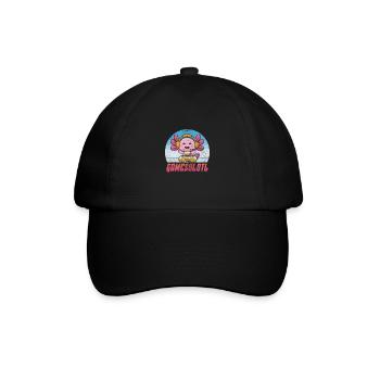Axolotl Wassertier Wasser Geschenk - Baseballkappe - Schwarz/Schwarz - Vorne
