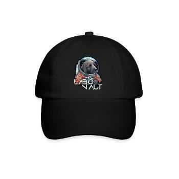LabbiNaut Labrador Astronauten Hundepapa - Baseballkappe - Schwarz/Schwarz - Vorne