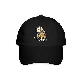 LabbiNaut Labrador Astronauten Hundepapa - Baseballkappe - Schwarz/Schwarz - Vorne