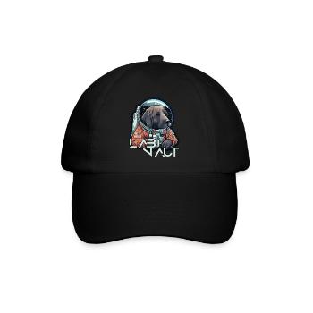 LabbiNaut Labrador Astronauten Hundepapa - Baseballkappe - Schwarz/Schwarz - Vorne