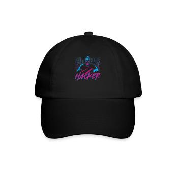 Hacker Hacking Computer Nerd Network Developer - Baseballkappe - Schwarz/Schwarz - Vorne