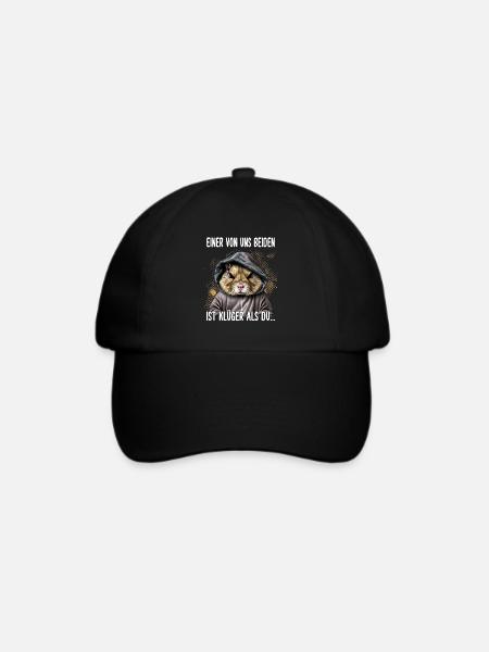 Einer von uns Beiden Klüger als Du Lustiger Spruch - Baseballkappe - Schwarz/Schwarz