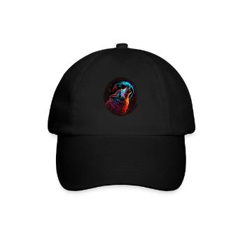 Wölfe Silhouette Naturschutz Tierschutz Wolf - Baseballkappe - Schwarz/Schwarz - Vorne