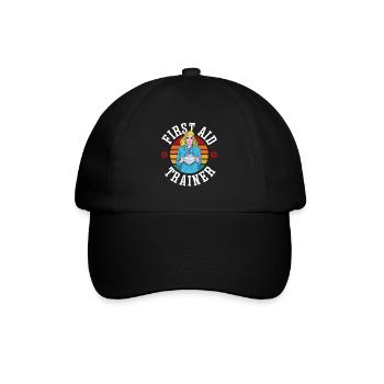 Erste Hilfe Ausbilder Sofortmaßnahmen Kurs Lehrer - Baseballkappe - Schwarz/Schwarz - Vorne