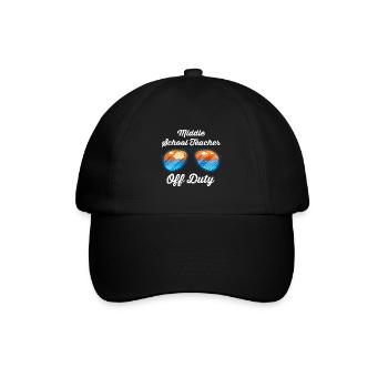 Mittelstufe Klassenlehrer off duty Ferien Lehrer - Baseballkappe - Schwarz/Schwarz - Vorne