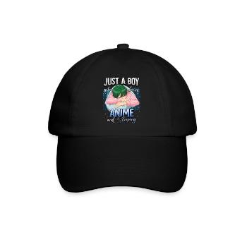 Anime Otaku Weeb - Baseballkappe - Schwarz/Schwarz - Vorne