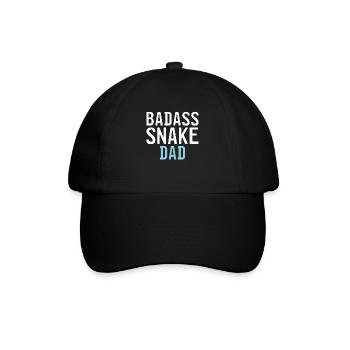 Schlange Geschenk Schlangenliebhaber - Baseballkappe - Schwarz/Schwarz - Vorne