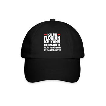 Florian - Baseballkappe - Schwarz/Schwarz - Vorne
