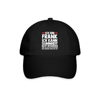 Frank - Baseballkappe - Schwarz/Schwarz - Vorne