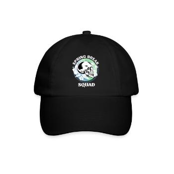 Spring Break Squad Sommerurlaub Spring Break - Baseballkappe - Schwarz/Schwarz - Vorne