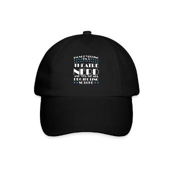 Theater Broadway Theater Geschenk - Baseballkappe - Schwarz/Schwarz - Vorne
