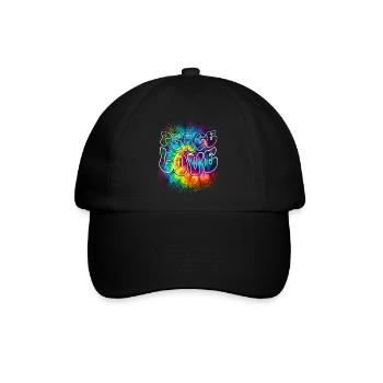Peace Love Tie Dye - Baseballkappe - Schwarz/Schwarz - Vorne