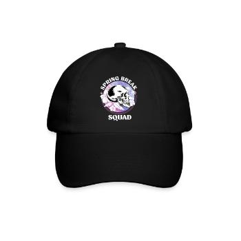 Spring Break Squad Sommerurlaub Spring Break - Baseballkappe - Schwarz/Schwarz - Vorne