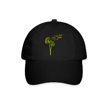 Hering Sardine Pusteblumen Sardinen - Baseballkappe - Schwarz/Schwarz - Vorne