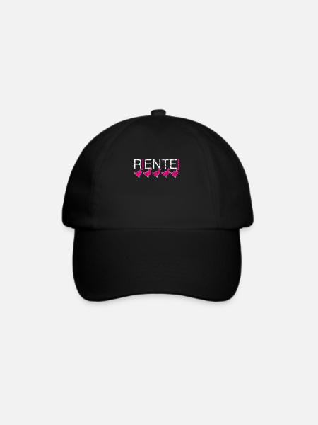 Rente - Baseballkappe - Schwarz/Schwarz